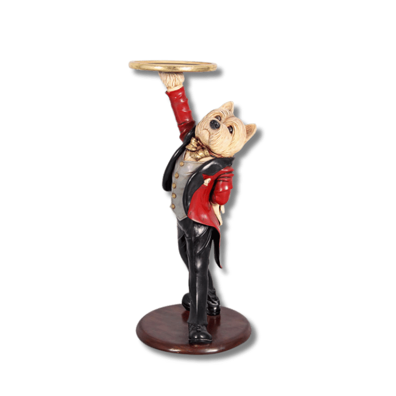 Dancing Dog Butler Animal Sculpture