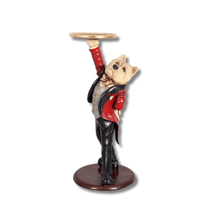 Dancing Dog Butler Animal Sculpture