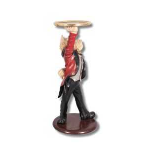 Dancing Dog Butler Animal Sculpture