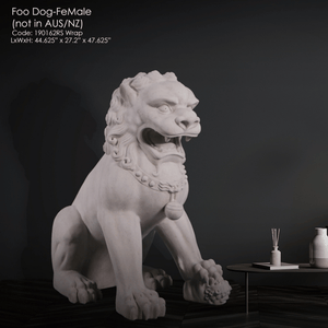 Female Foo Dog Statue