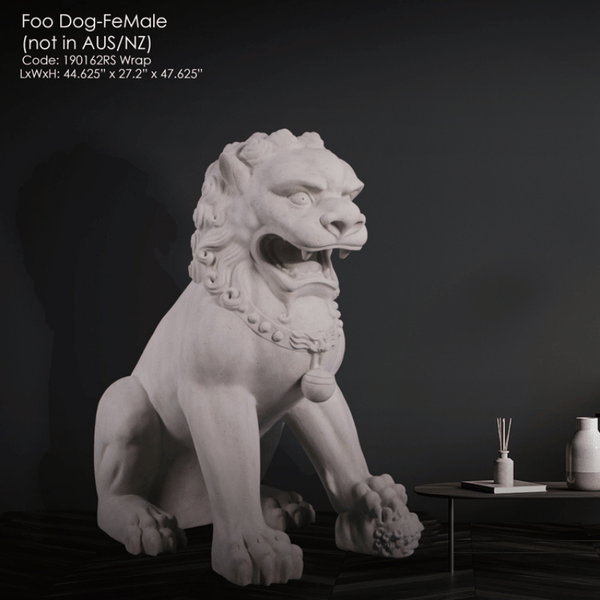 Female Foo Dog Statue