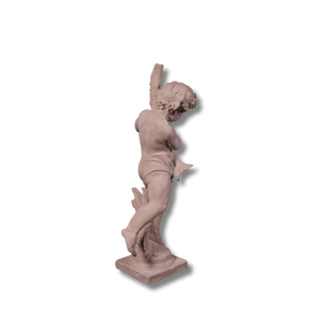 Garden Cupid Fish Statue