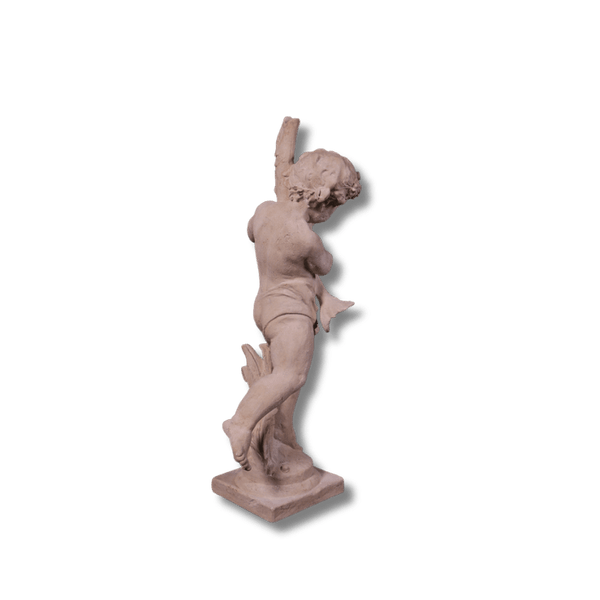 Garden Cupid Fish Statue