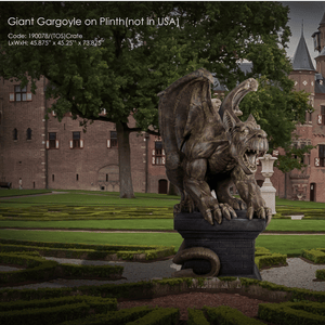 Giant Gargoyle Statue on Plinth