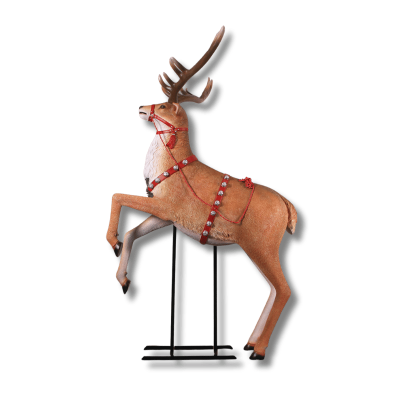 Giant Rearing Reindeer Seasonal Display