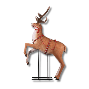 Giant Rearing Reindeer Seasonal Display