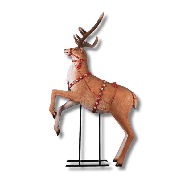 Giant Rearing Reindeer Seasonal Display