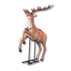 Giant Rearing Reindeer Seasonal Display