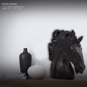 Horse Head Animal Bust Sculpture
