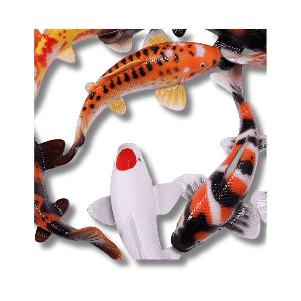 Koi "Lucky 18" Wall Art - 40"Dia