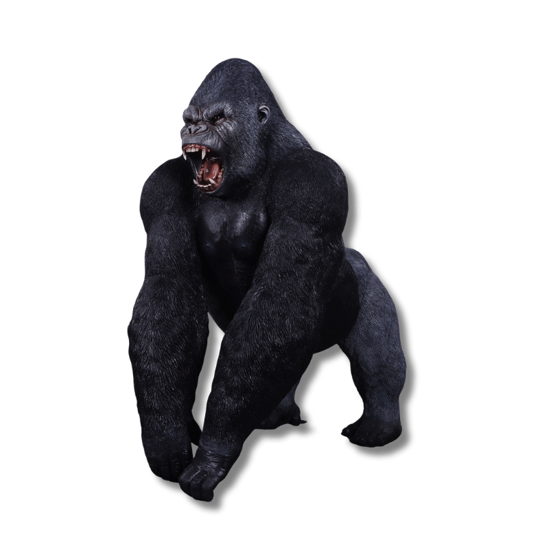 Larger Than Life Male Gorilla Sculpture