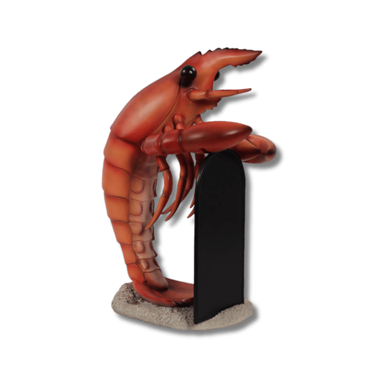 Lobster with Menu Board 3 ft Display