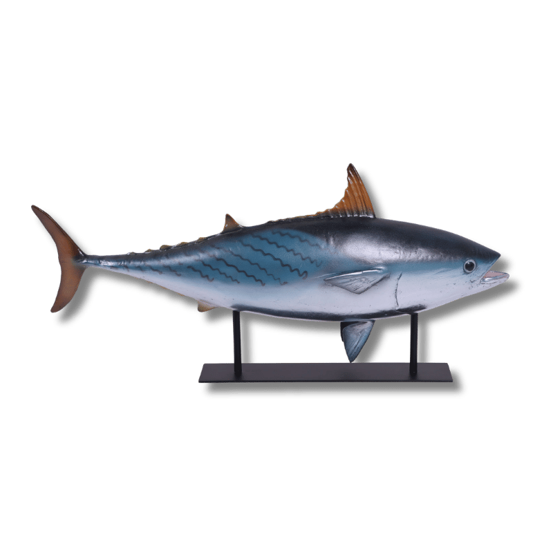 Mackerel Tuna on Metal Stand Sculpture