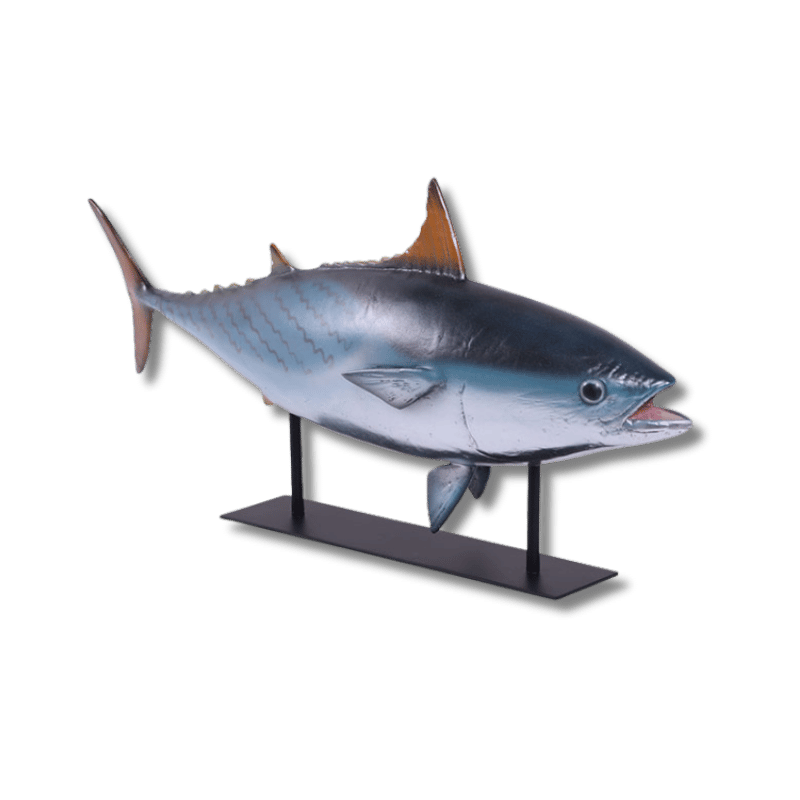 Mackerel Tuna on Metal Stand Sculpture