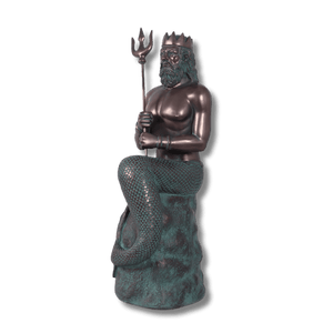 Neptune on Rock Decorative Statue
