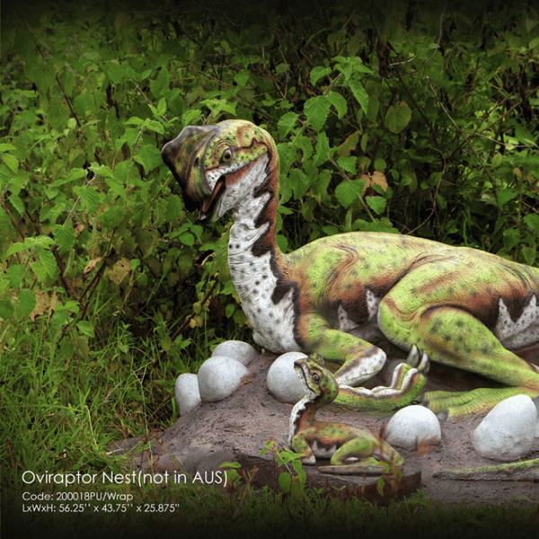 Oviraptor Nest Dinosaur Sculpture
