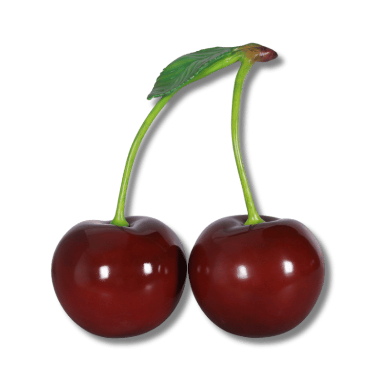 Pair of Cherries Oversized Display Sculpture