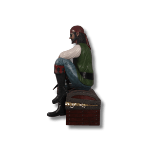 Pirate Sitting on Chest Themed Sculpture
