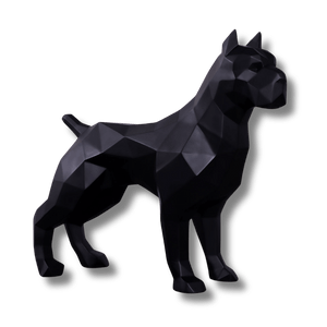 Pitbull Faceted Animal Sculpture