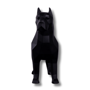Pitbull Faceted Animal Sculpture