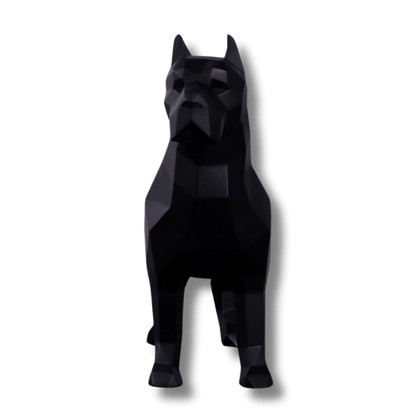 Pitbull Faceted Animal Sculpture