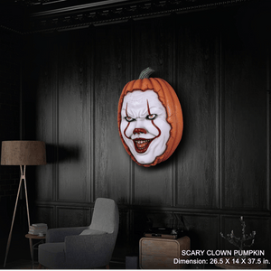 Scary Clown Pumpkin Halloween Display