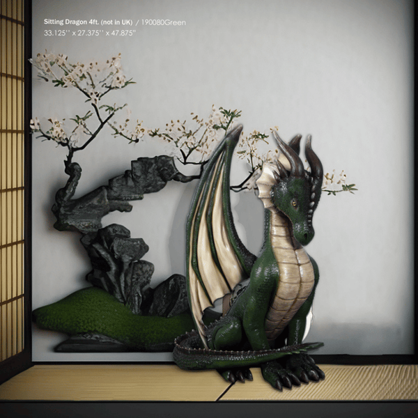 Sitting Dragon 4ft Decorative Sculpture