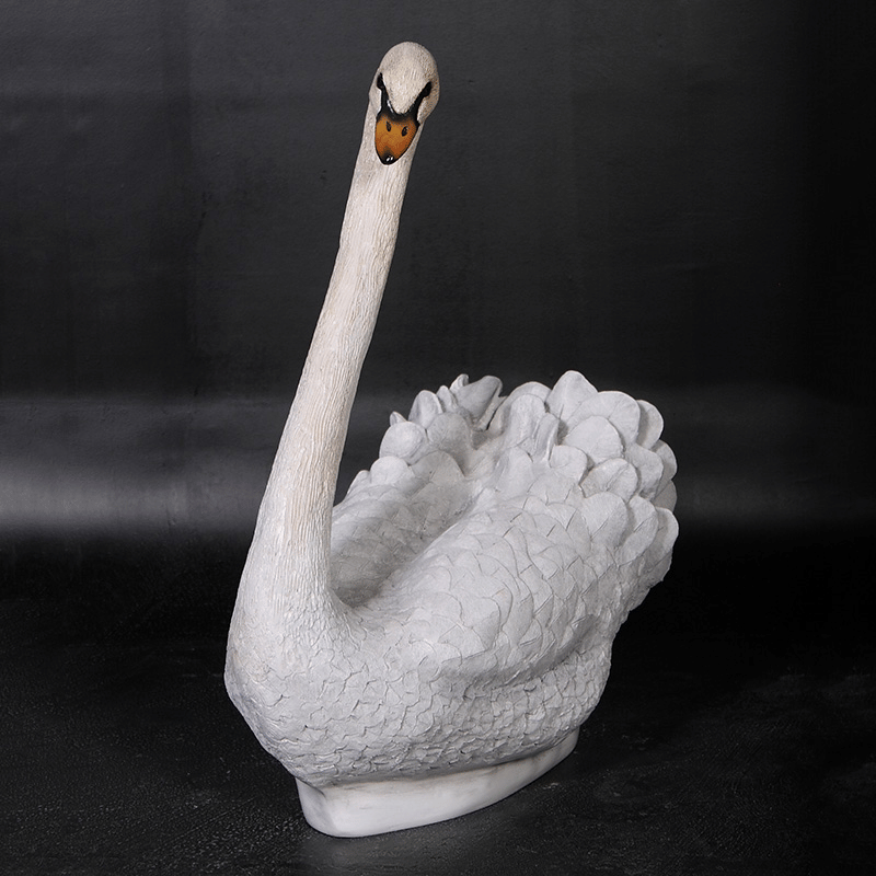 Sitting Swan Animal Sculpture
