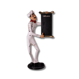 Skinny Chef with Menu 6 ft Display