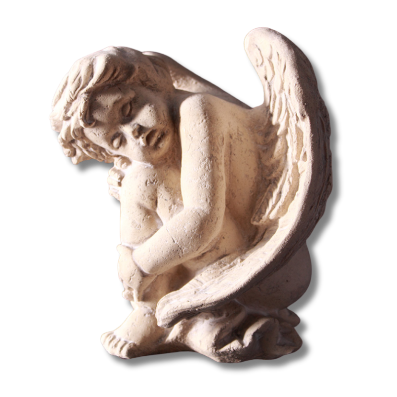 Sleeping Cherub Decorative Statue