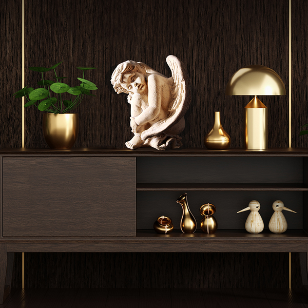 Sleeping Cherub Decorative Statue