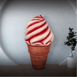 Soft Serve Ice Cream Cone Display Sculpture