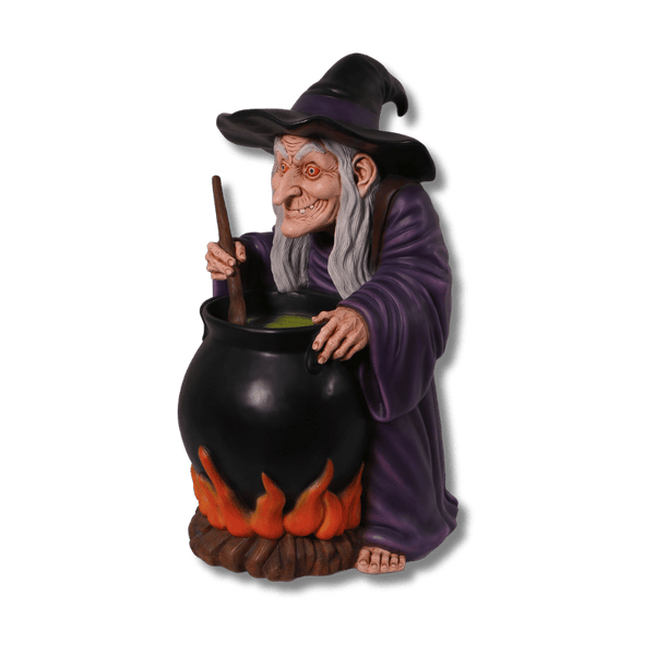 Witch with Cauldron Halloween Display