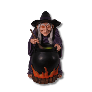Witch with Cauldron Halloween Display