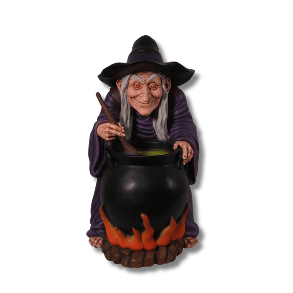 Witch with Cauldron Halloween Display