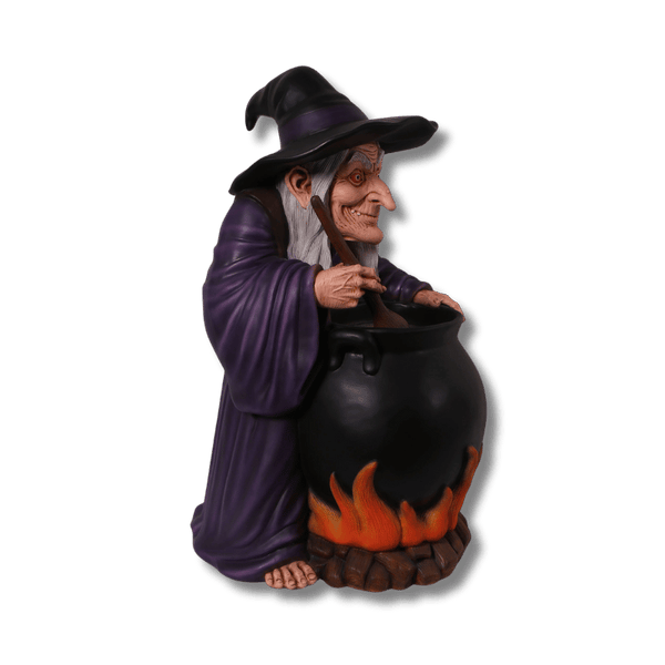 Witch with Cauldron Halloween Display