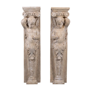 Cherub Pillasters (Set Of 2) (Not In Aus)