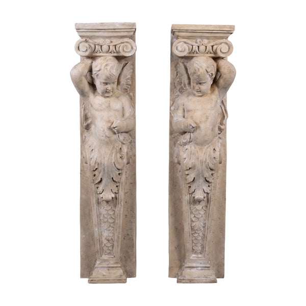 Cherub Pillasters (Set Of 2) (Not In Aus)