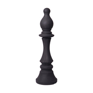 Heinimex giant chess bishop event prop, charcoal stone finish, classic minimalist style front view