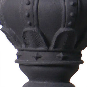 Heinimex giant chess king event prop, charcoal stone finish, classic minimalist style close up details