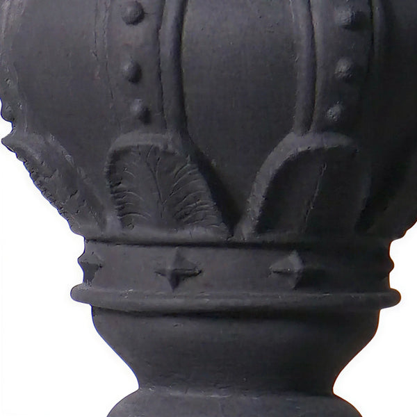 Heinimex giant chess king event prop, charcoal stone finish, classic minimalist style close up details