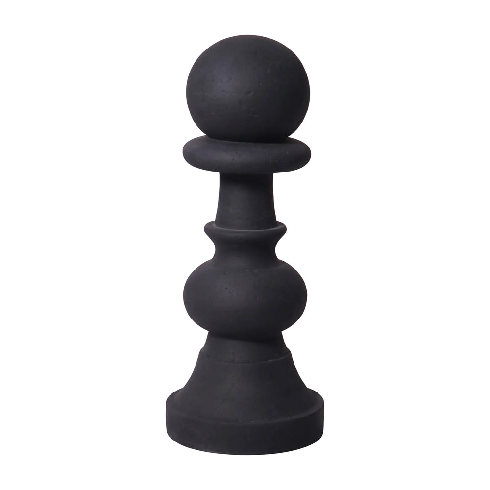 Heinimex giant chess pawn event prop, charcoal stone finish, classic minimalist style front view