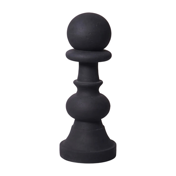 Heinimex giant chess pawn event prop, charcoal stone finish, classic minimalist style front view