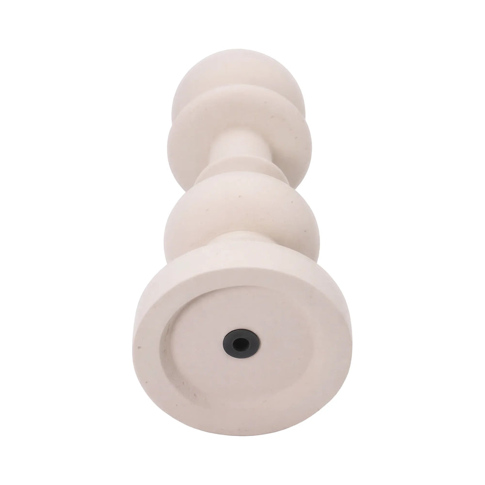 Heinimex giant chess pawn event prop, polystone creme finish, classic minimalist style front view