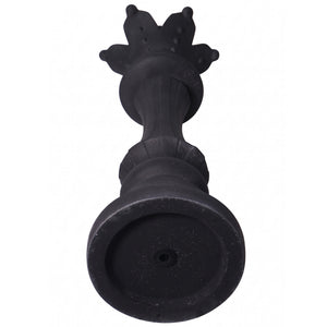 Heinimex giant chess queen event prop, charcoal stone finish, classic minimalist style bottom view
