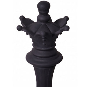 Heinimex giant chess queen event prop, charcoal stone finish, classic minimalist style close up detail
