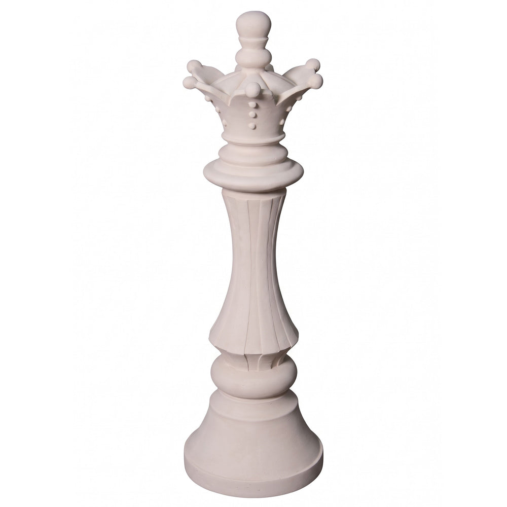 Heinimex giant chess queen event prop, polystone stone finish, classic minimalist style front view