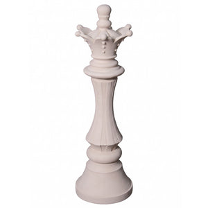 Heinimex giant chess queen event prop, polystone stone finish, classic minimalist style front view