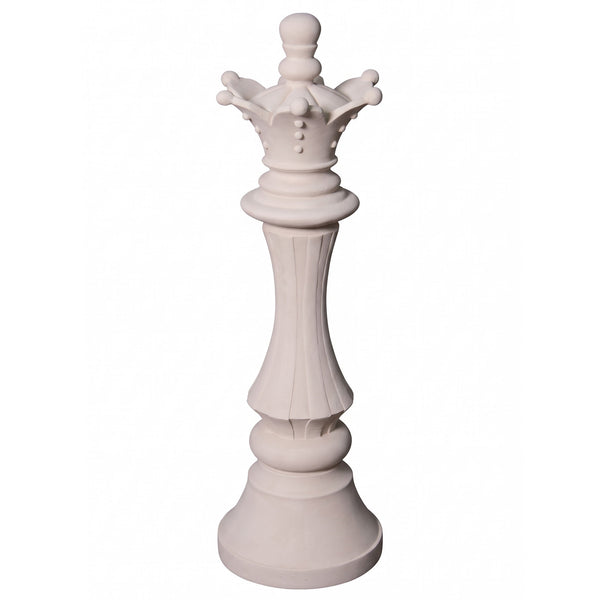 Heinimex giant chess queen event prop, polystone stone finish, classic minimalist style front view