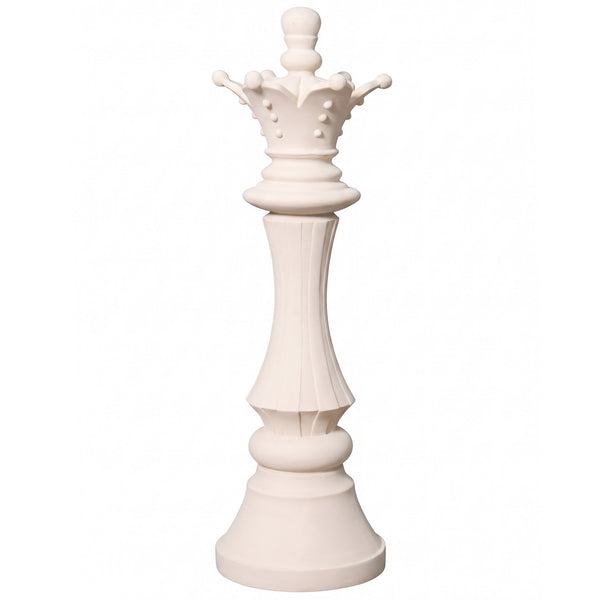 Heinimex giant chess queen event prop, polystone stone finish, classic minimalist style angle view